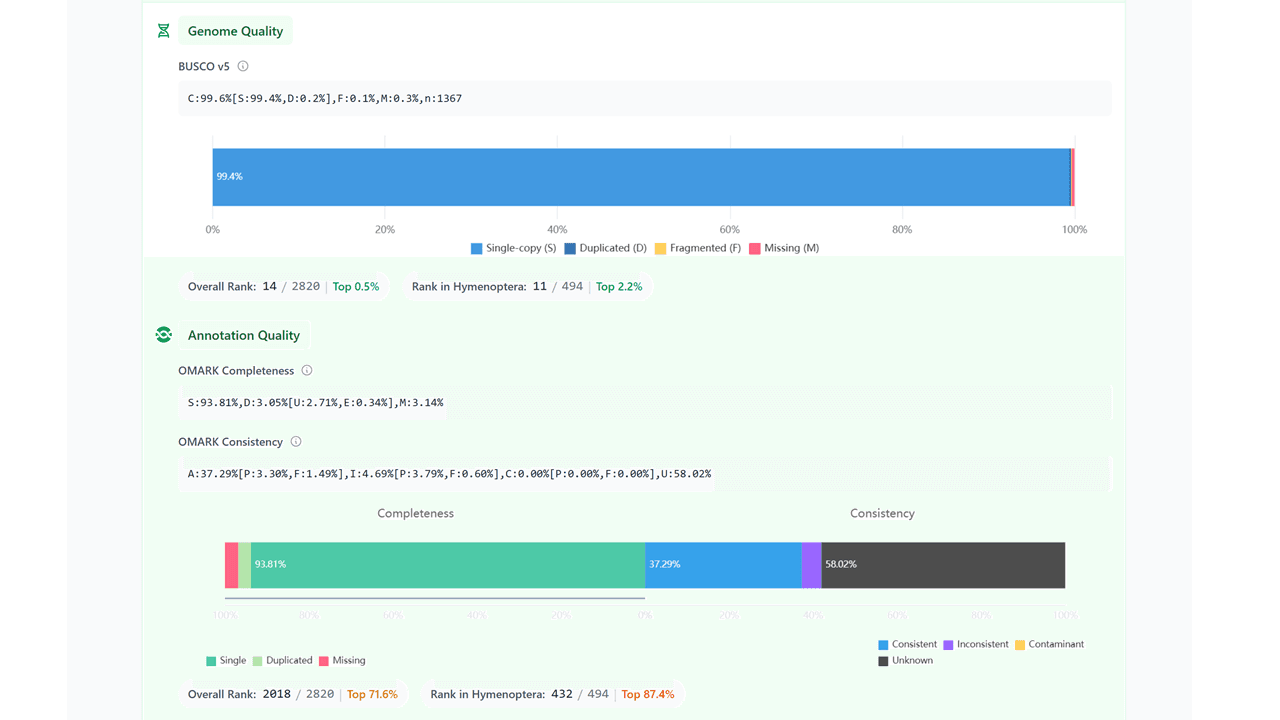 Genome Quality Assessment Interface