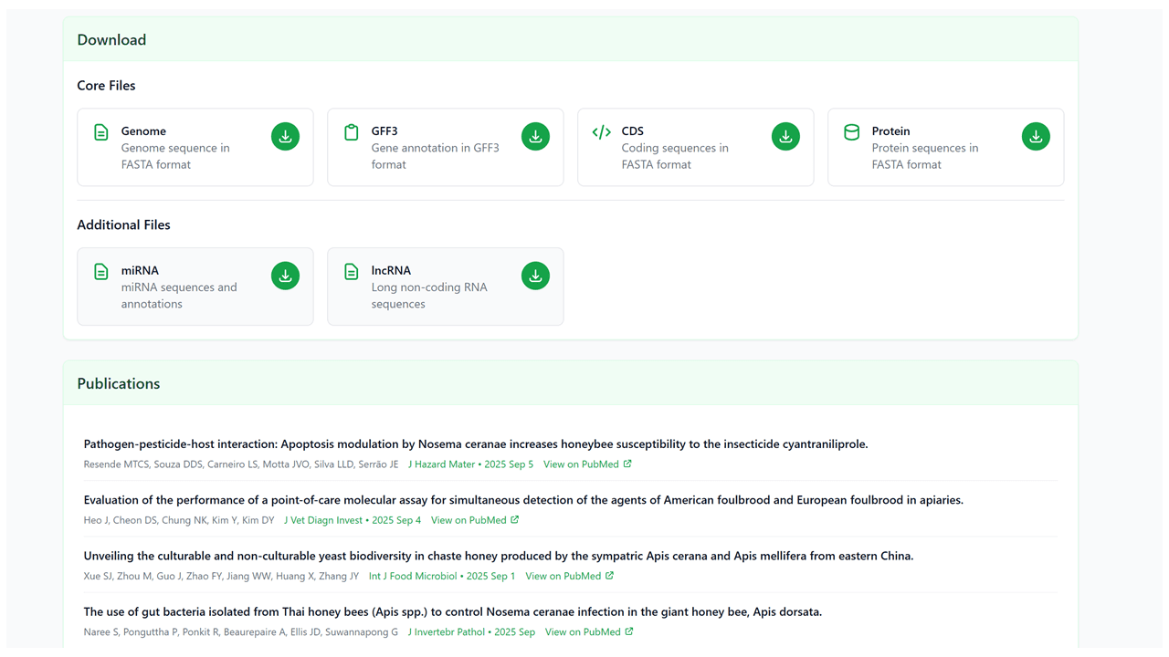 Download and Publications Interface